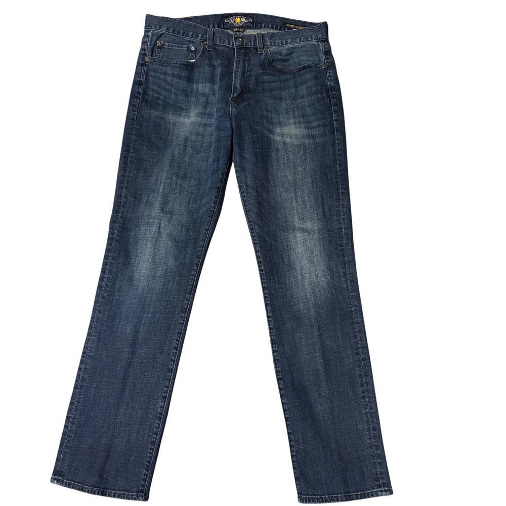 Lucky Brand Jeans Mens 34x32 Blue 121 Heritage Slim Stretch Dark Wash Denim